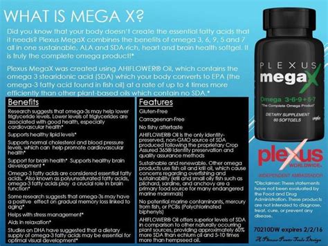 plexus megax info sheet|Plexus MegaX® Omega 3 Vitamins .
